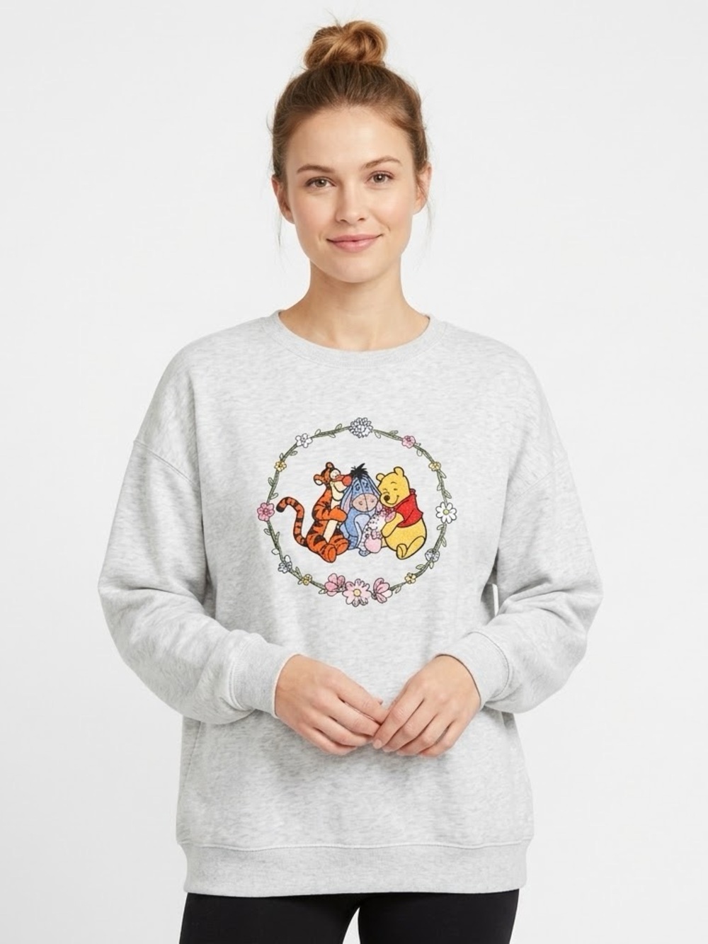 Disney Parks Embroidered Winnie The Pooh Sweatshirt NWT XL Oversized